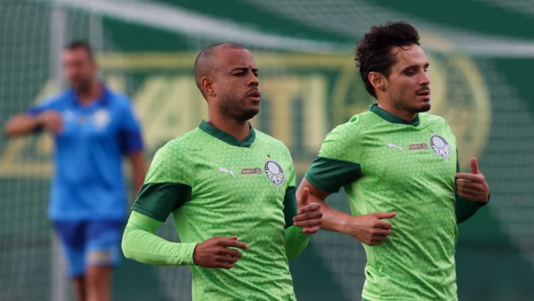 Veiga e Mayke palmeiras